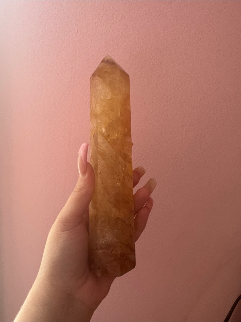 Citrine Crystal Point Tower — Golden Honey Tone